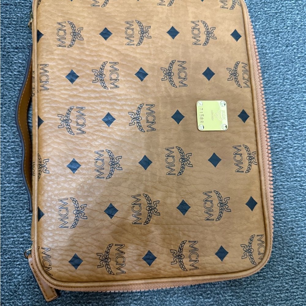 MCM Tan Leather iPad Case